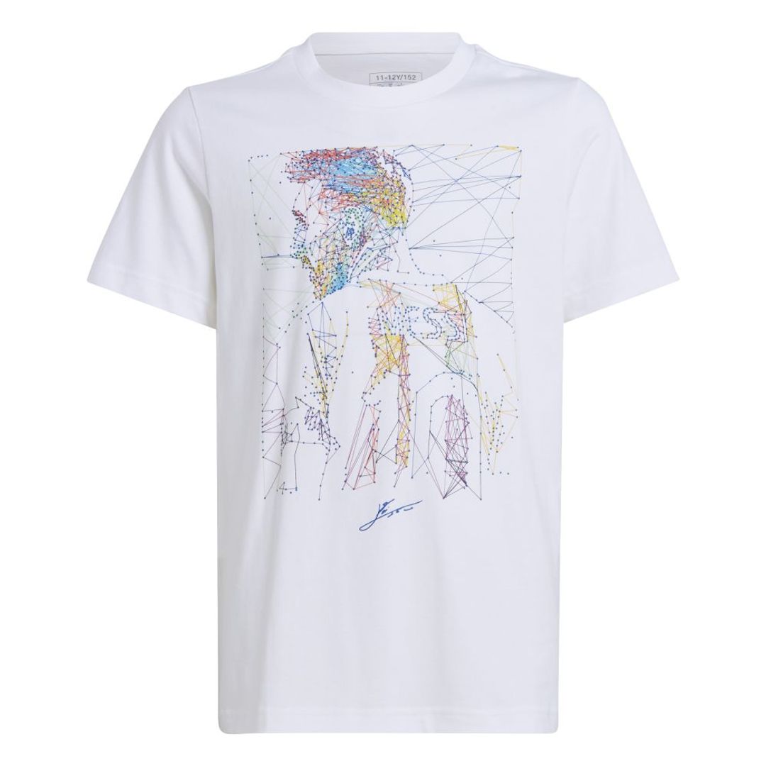Camiseta adidas Kids Messi Futbol Estampada - Blanco