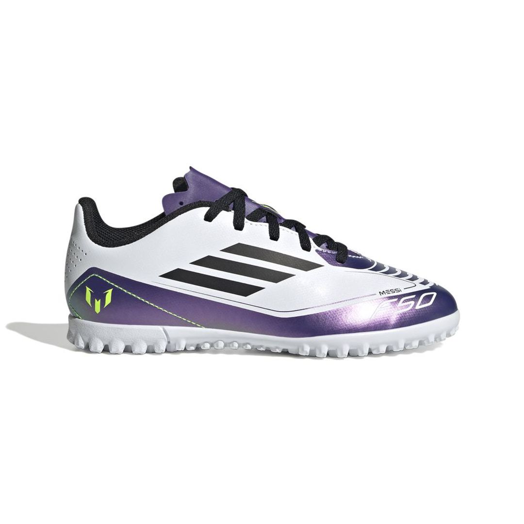 Guayos adidas Kids F50 Club Messi Pasto sintetico - Blanco-Purpura