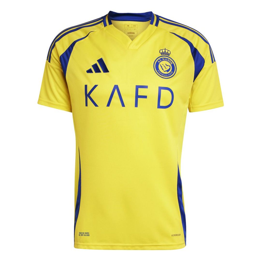 Camiseta adidas de Local Al Nassr FC 24/25 Ronaldo-Amarilla-Azul