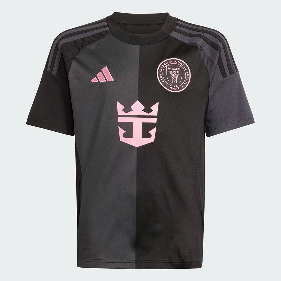 Camiseta adidas Kids Inter Miami CF 25/26 Messi Away Jersey - Gris-Negro