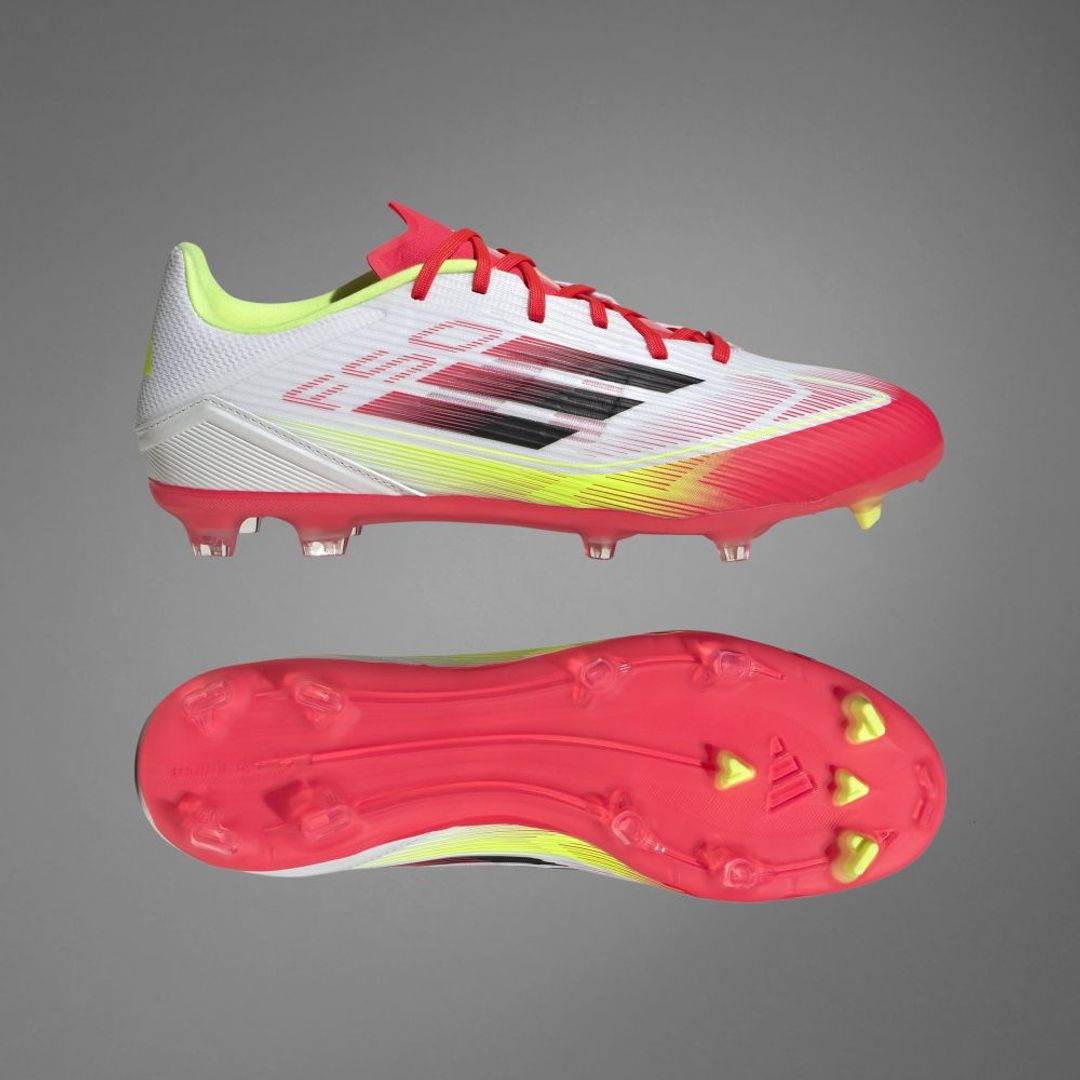 Guayos adidas Hombre F50 League FG/MG-Blanco-Rojo