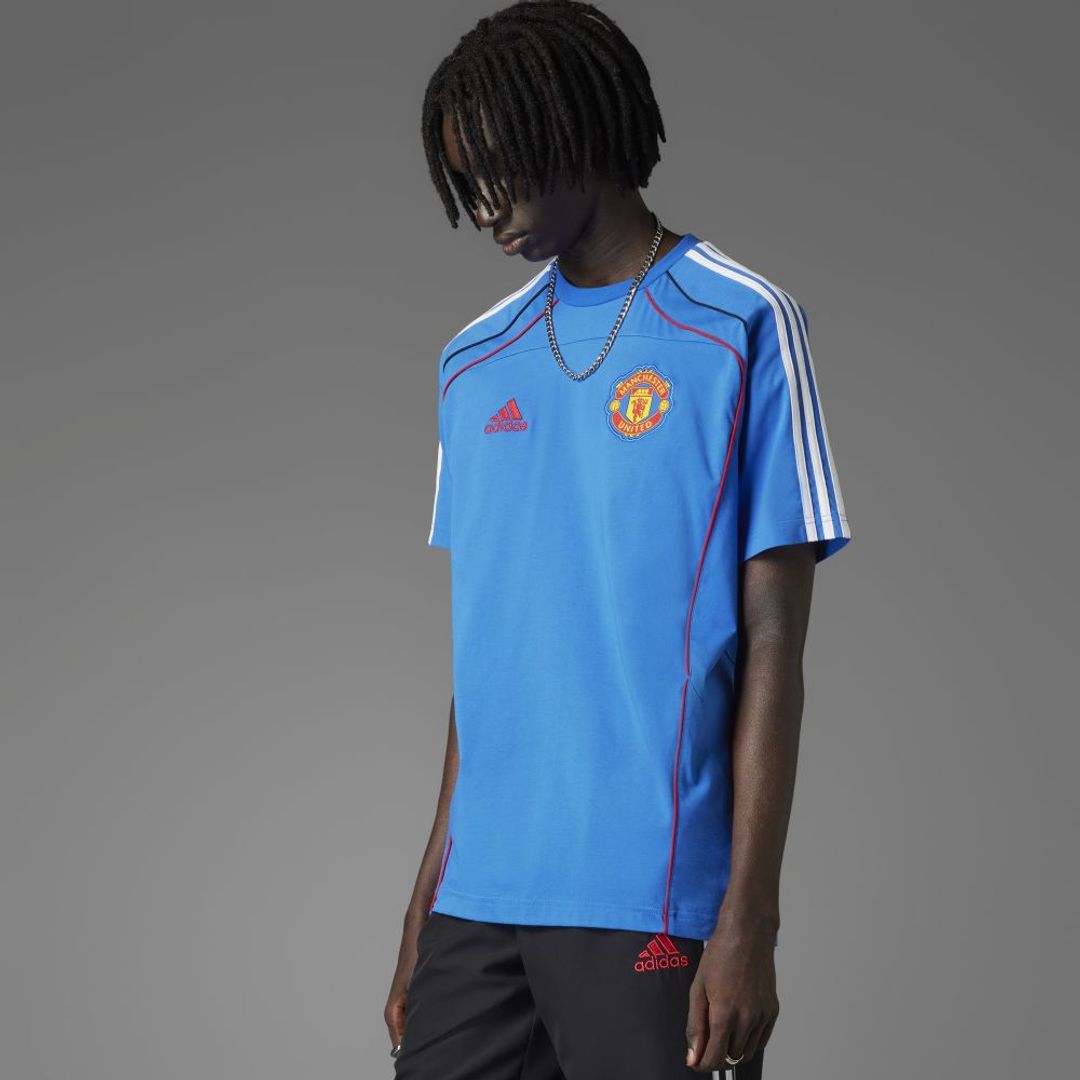 Camiseta adidas Hombre Manchester United UBP  - Azul