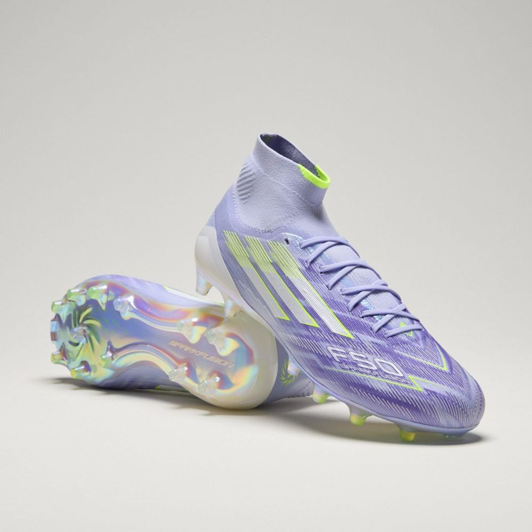 Guayos adidas Mujer F50 Sparkfusion Elite Mid Terreno Firme/Pasto artificial - Lila