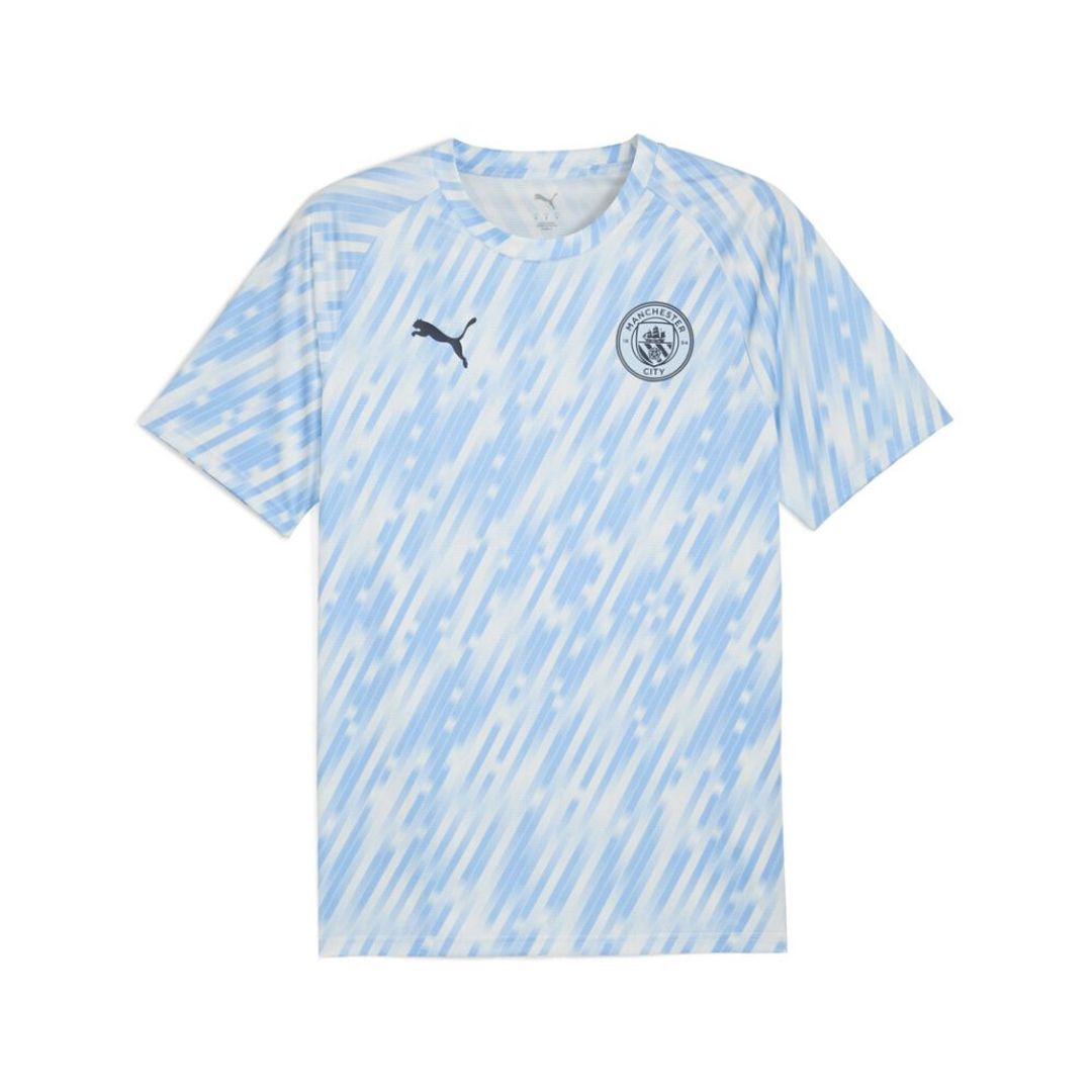 Camiseta Puma Hombre Prepartido del Manchester City - Blanco - Azul