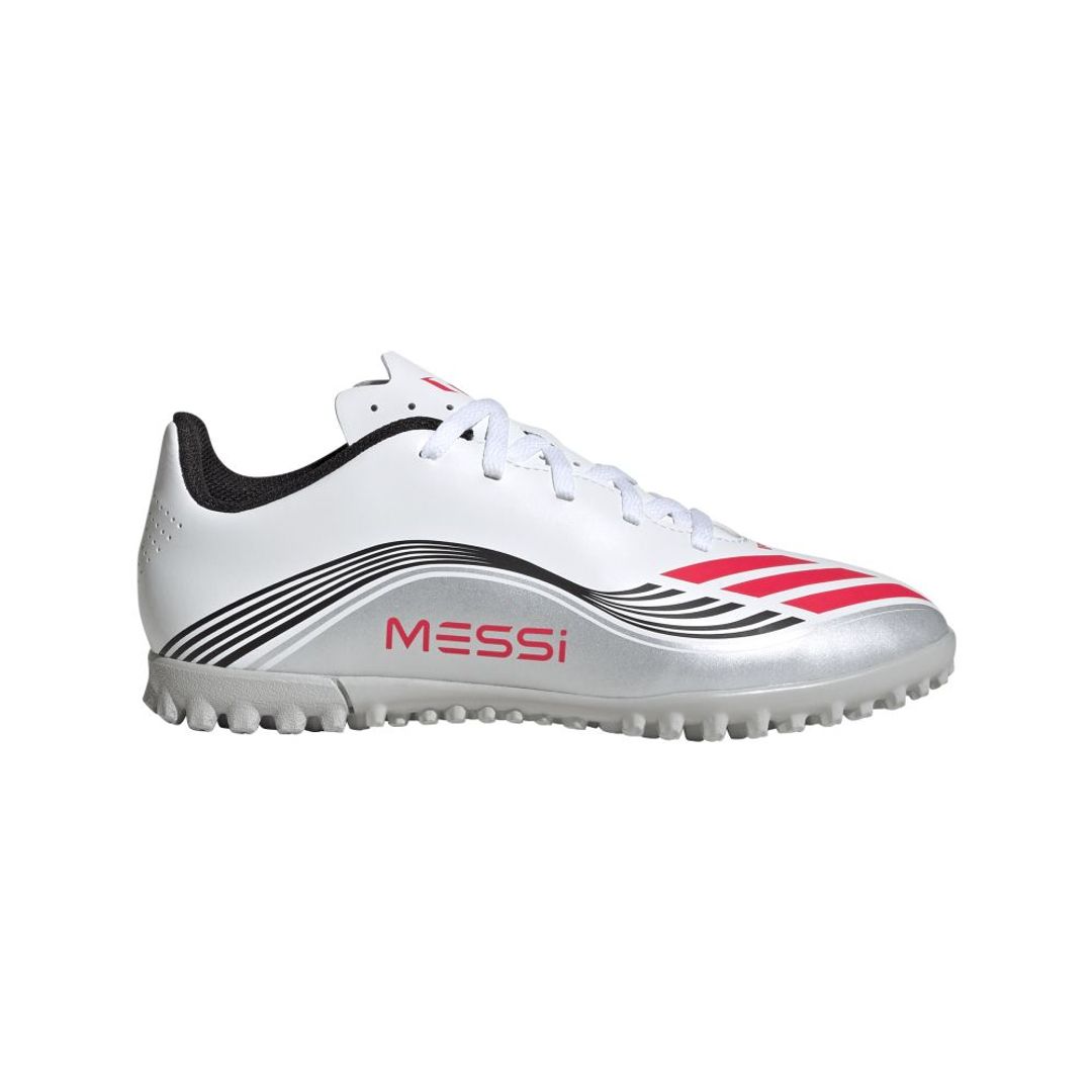 Guayos adidas Kids F50 Messi Club césped artificial - Blanco - Plateado