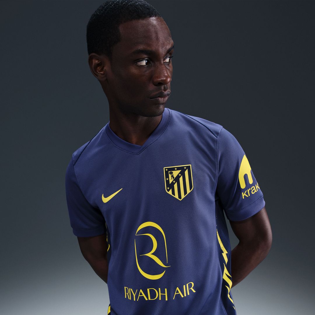 Camiseta Nike Hombre Club Atlético de Madrid visitante 2025/26 Stadium -  Azul - Amarillo