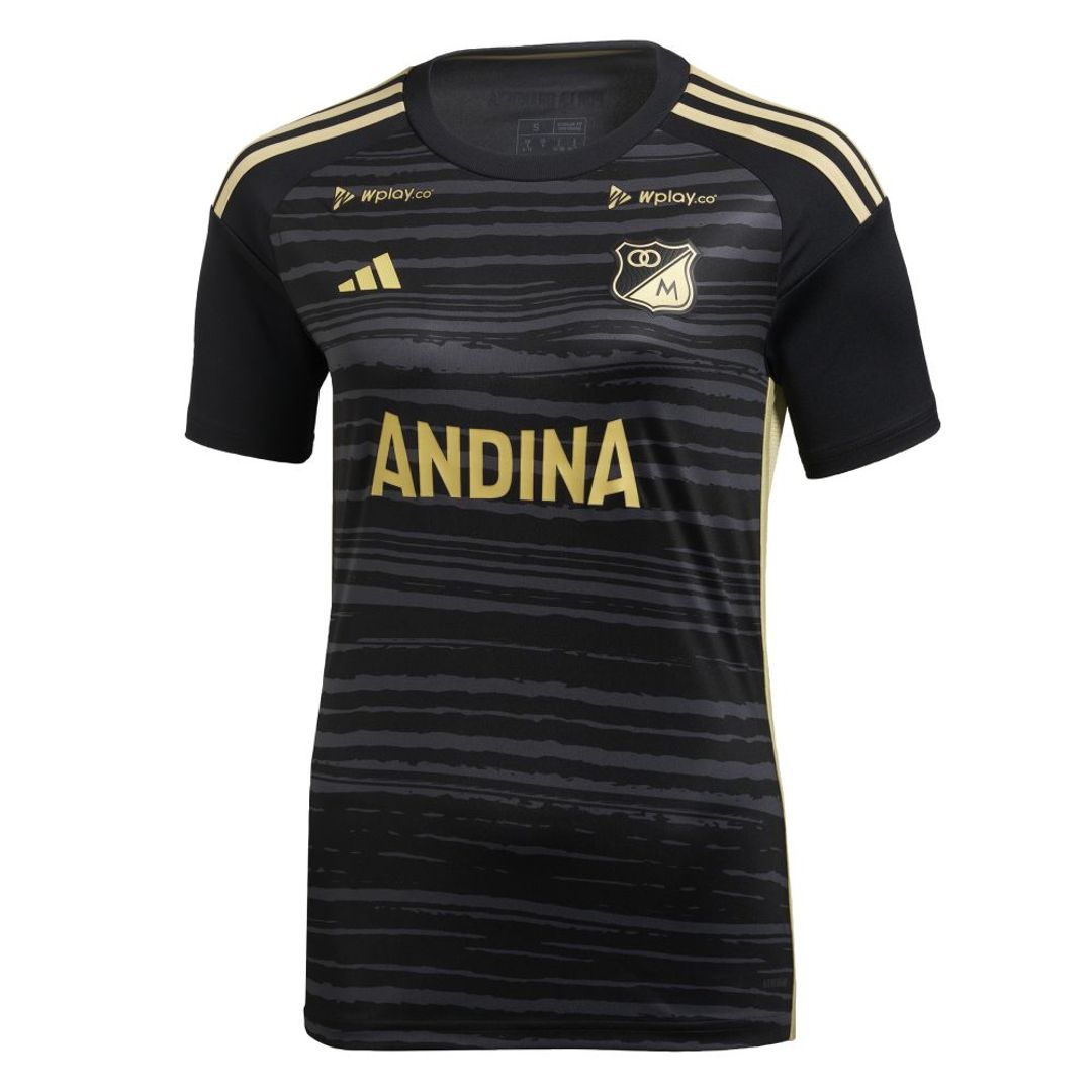 Camiseta adidas Mujer Tercera Millonarios 2024 - Negro-Dorado