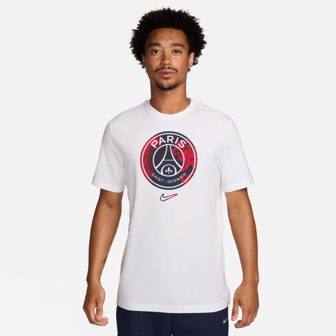 Camiseta Nike Hombre Paris Saint-Germain M Crest - Blanco