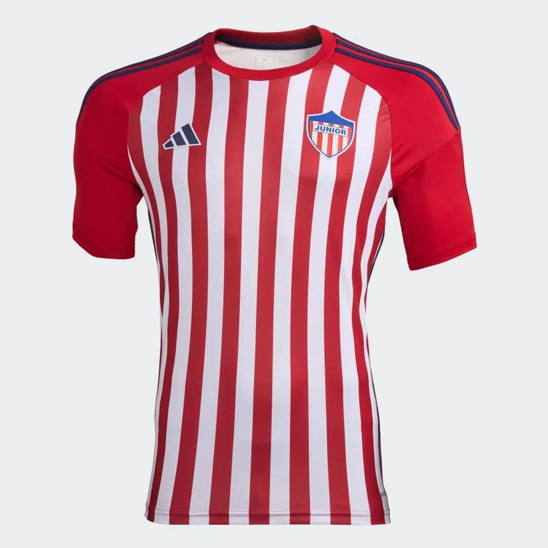 Camiseta Adidas Kids Local Junior Fc 2024-Rojo-Blanco