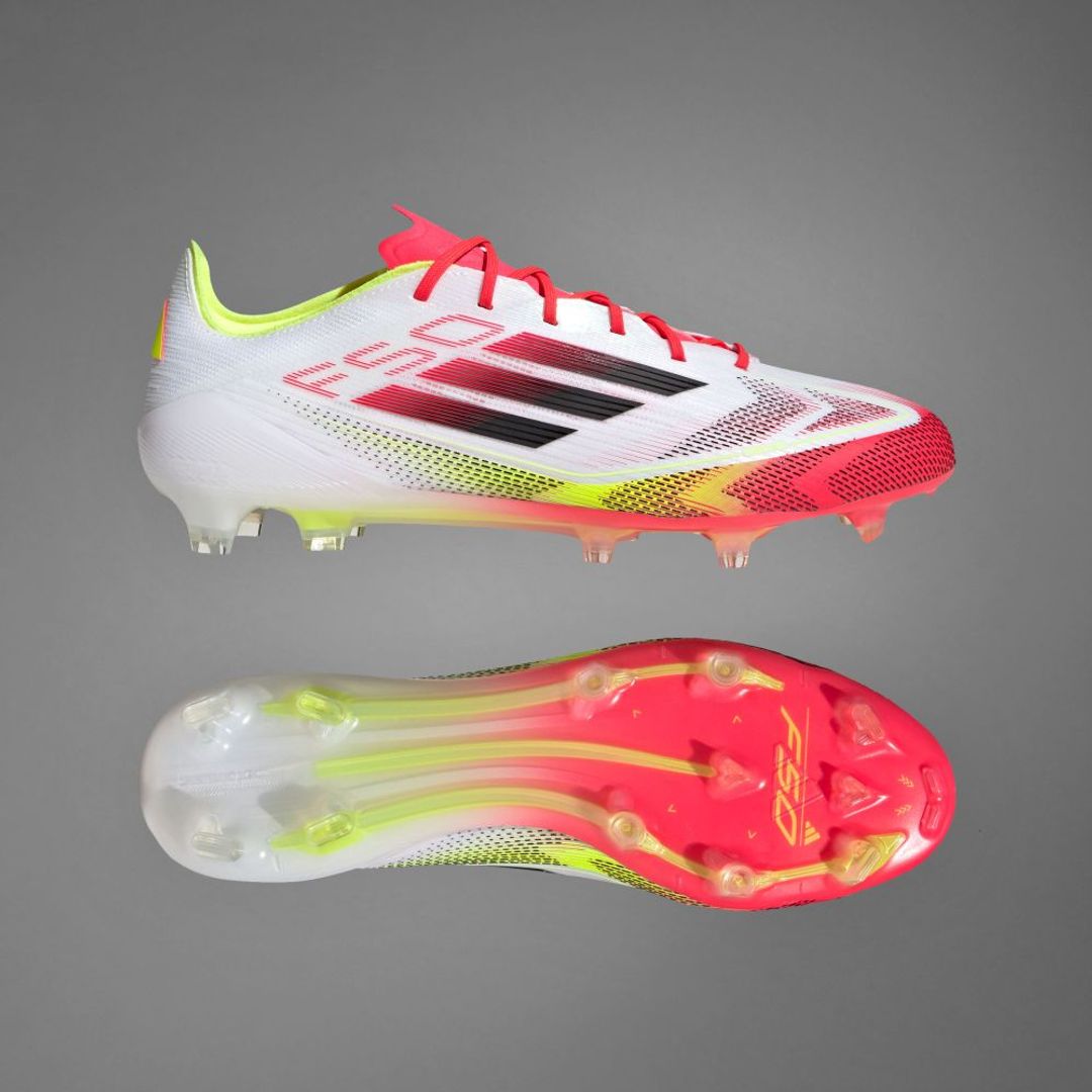 Guayos adidas Hombre F50 League FG/MG-Blanco-Rojo