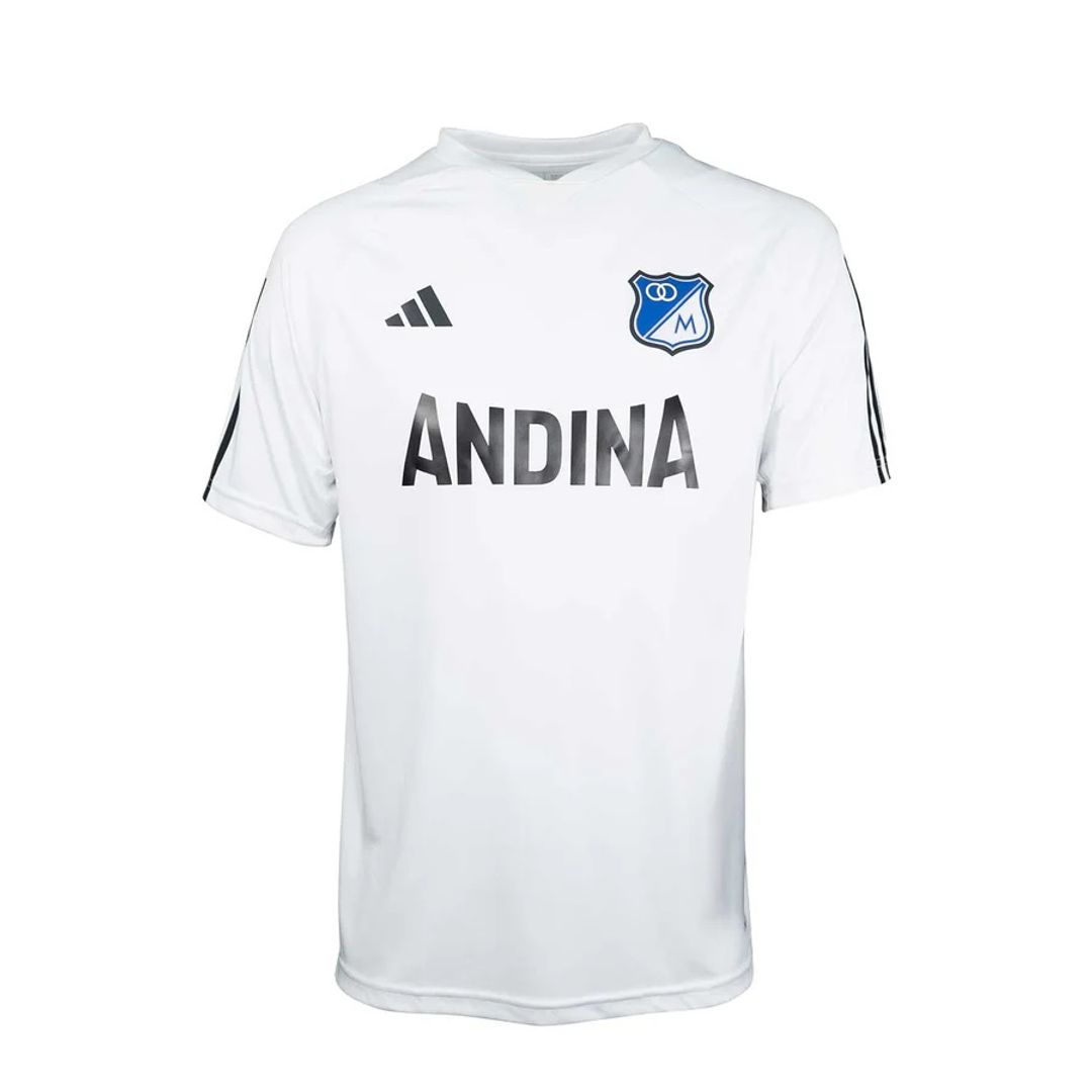 Camiseta  adidas Hombre Entreno Millonarios 2024-Blanco