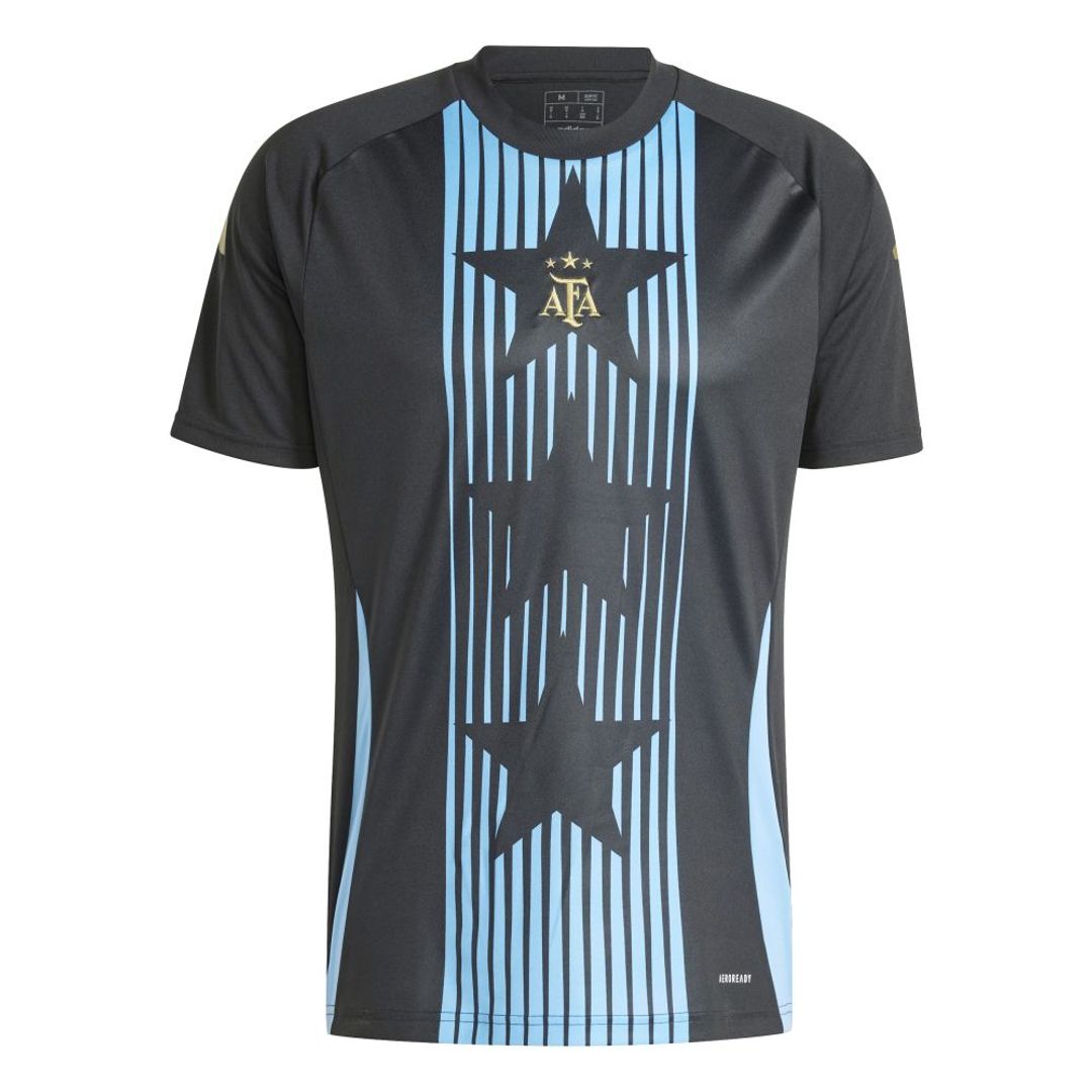 Camiseta Adidas Hombre Argentina Pre-Match-Negro-Azul