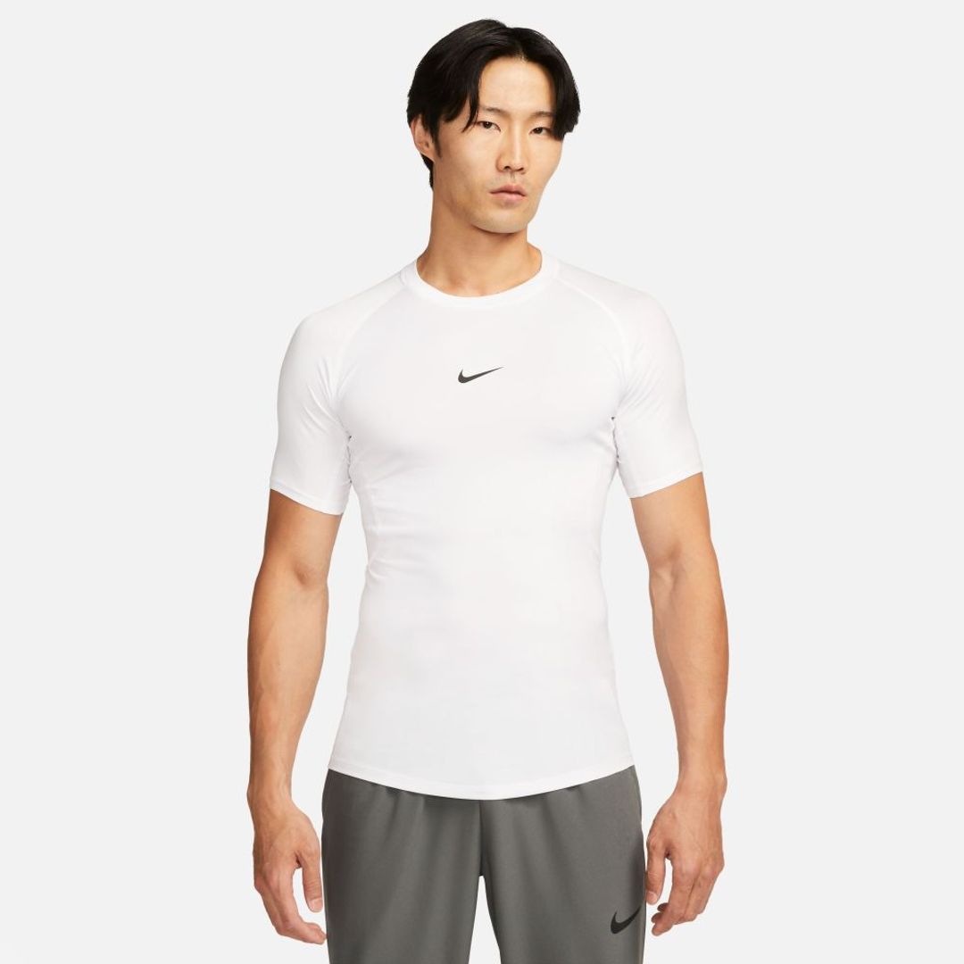 Camiseta Nike Hombre M Np Dri-Fit Tight Top Ss - Blanco