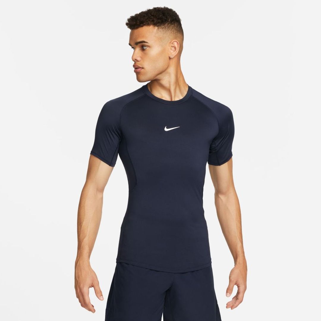 Camiseta Nike Hombre M Np Dri-Fit Tight Top Ss - Azul