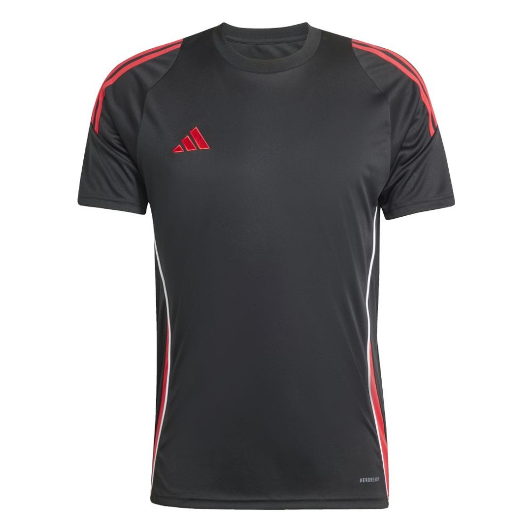 Camiseta adidas Hombre Tiro 24-Negro-Rojo