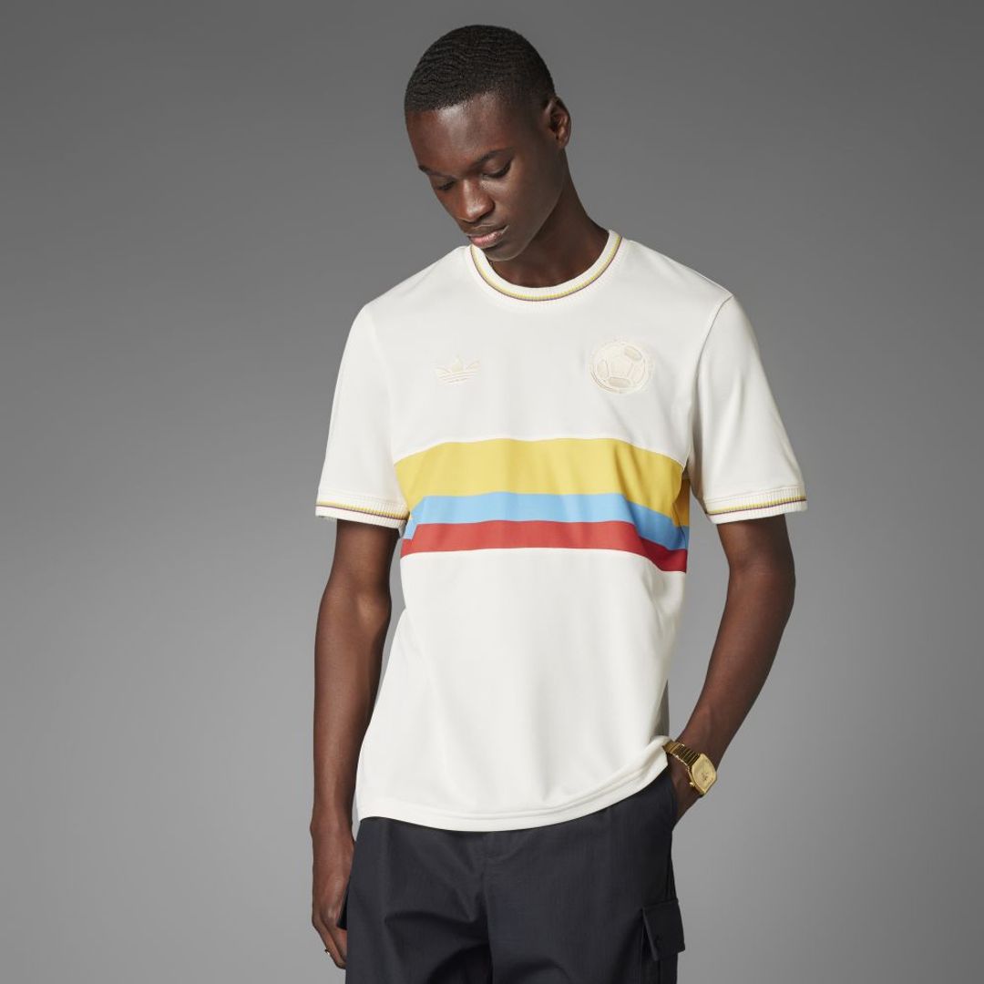 Camiseta adidas Hombre Selección Colombia 100 Años - Beige