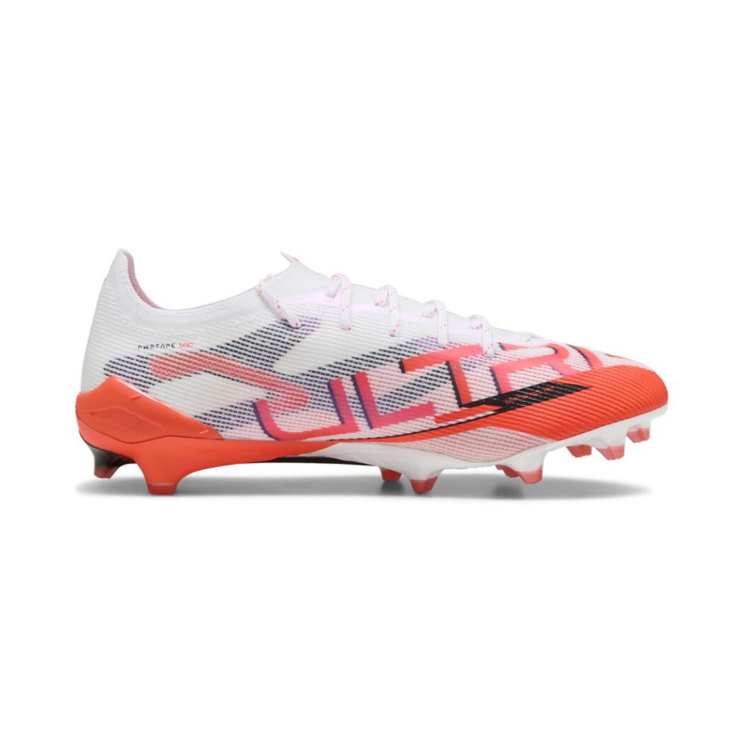 Guayos Puma Hombre Ultra 5 Ultimate Tricks suelo firme- Blanco-Rojo