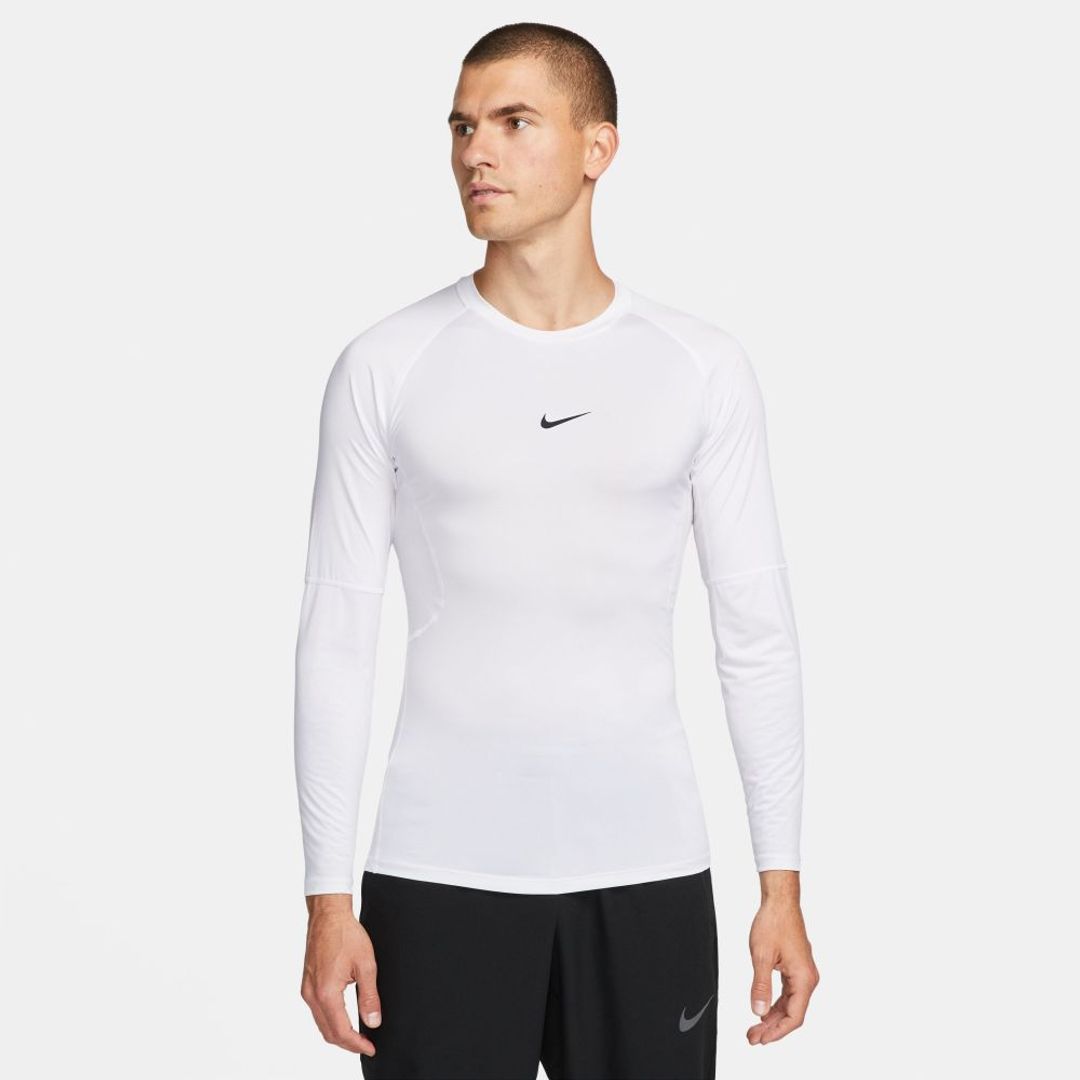 Camiseta Nike Hombre M Np Dri-Fit Tight Top Ls - Blanco