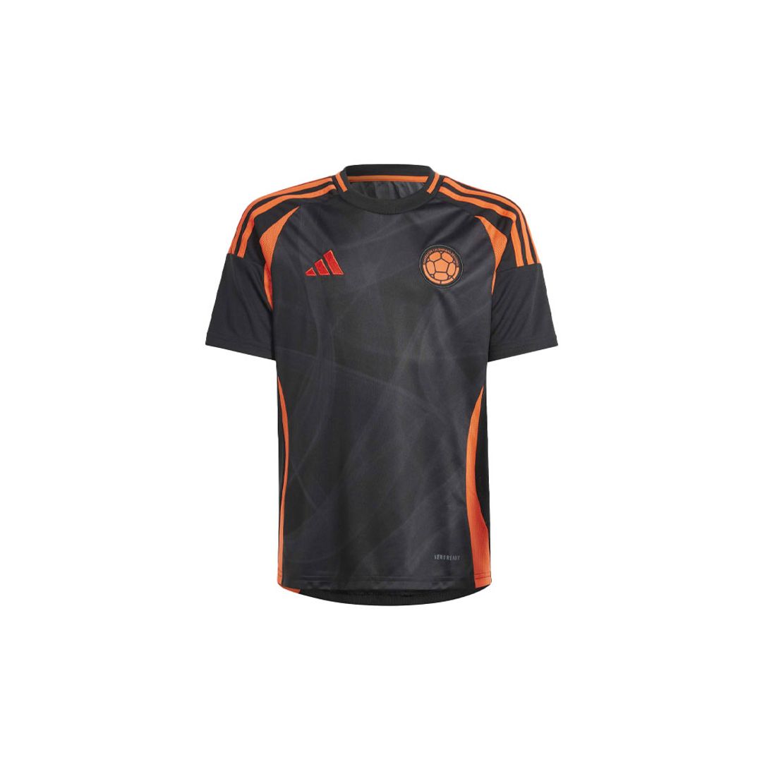 Camiseta Niño adidas Visitante Selección Colombia 24 - Negro-Naranja