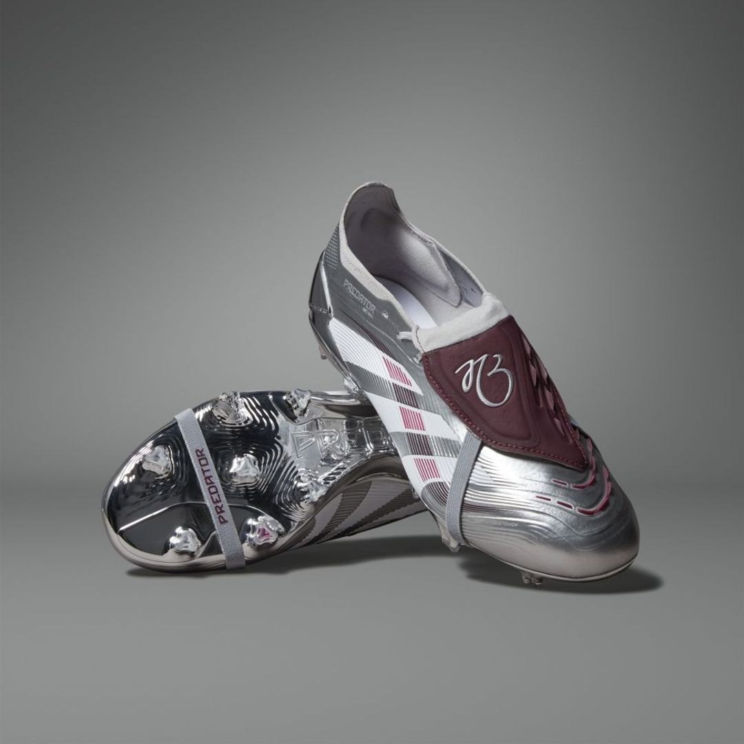 Guayos a didas Hombre Predator Elite JB Fold-Over Tongue césped natural seco - Plateado