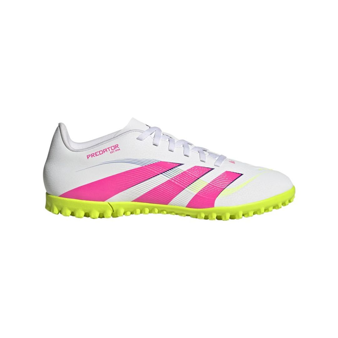 Guayos adidas Unisex Predator Club Pasto Sintético-Blanco-Rosado