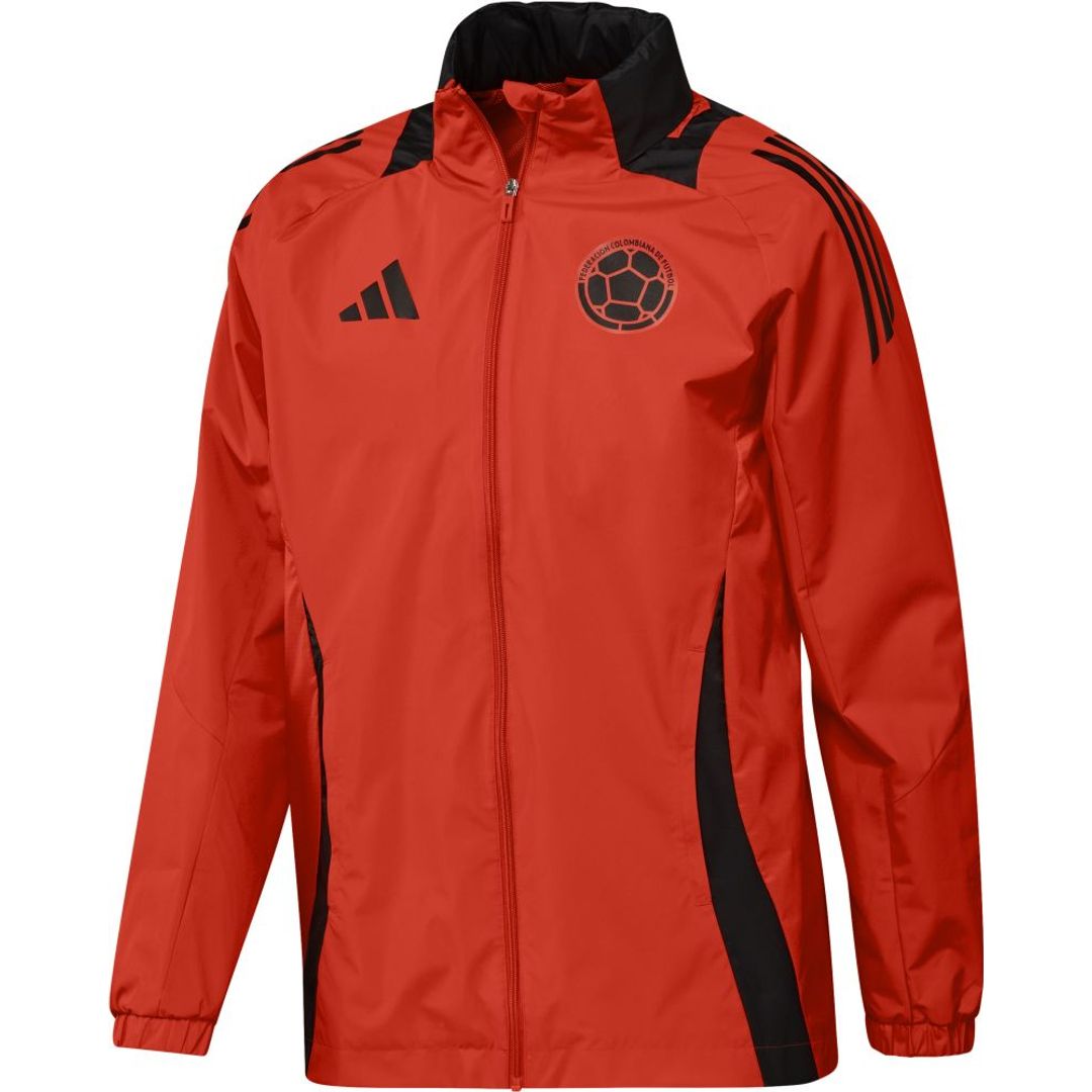 Chaqueta adidas Hombre Selección Colombia 24 - Naranja-Negro