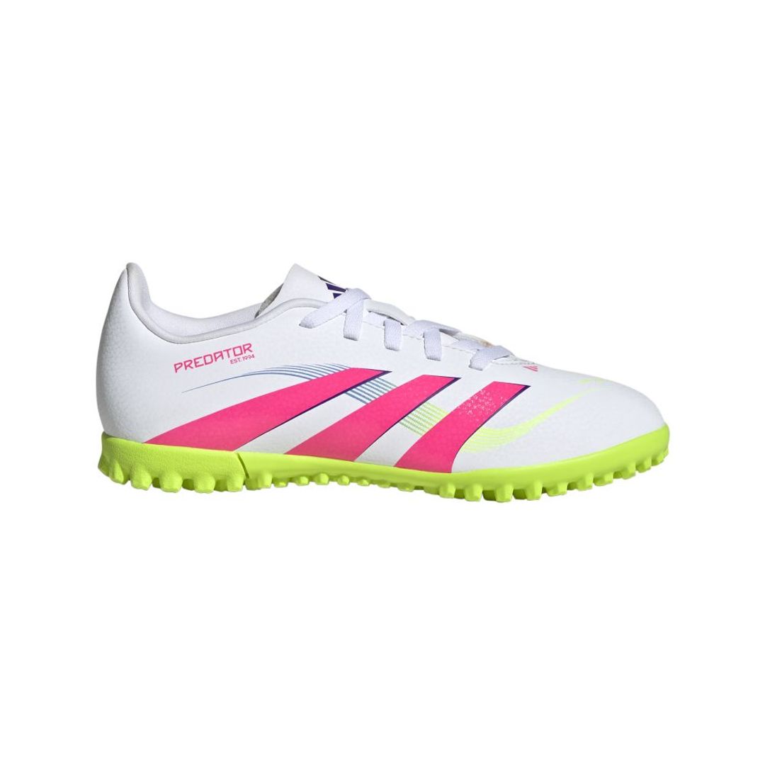 Guayos adidas Kids Predator Club Turf - Blanco-Rosado