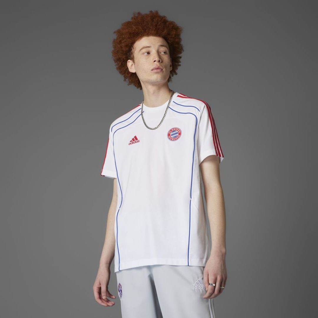 Camiseta adidas Hombre UBP FC Bayern- Blanco-Azul