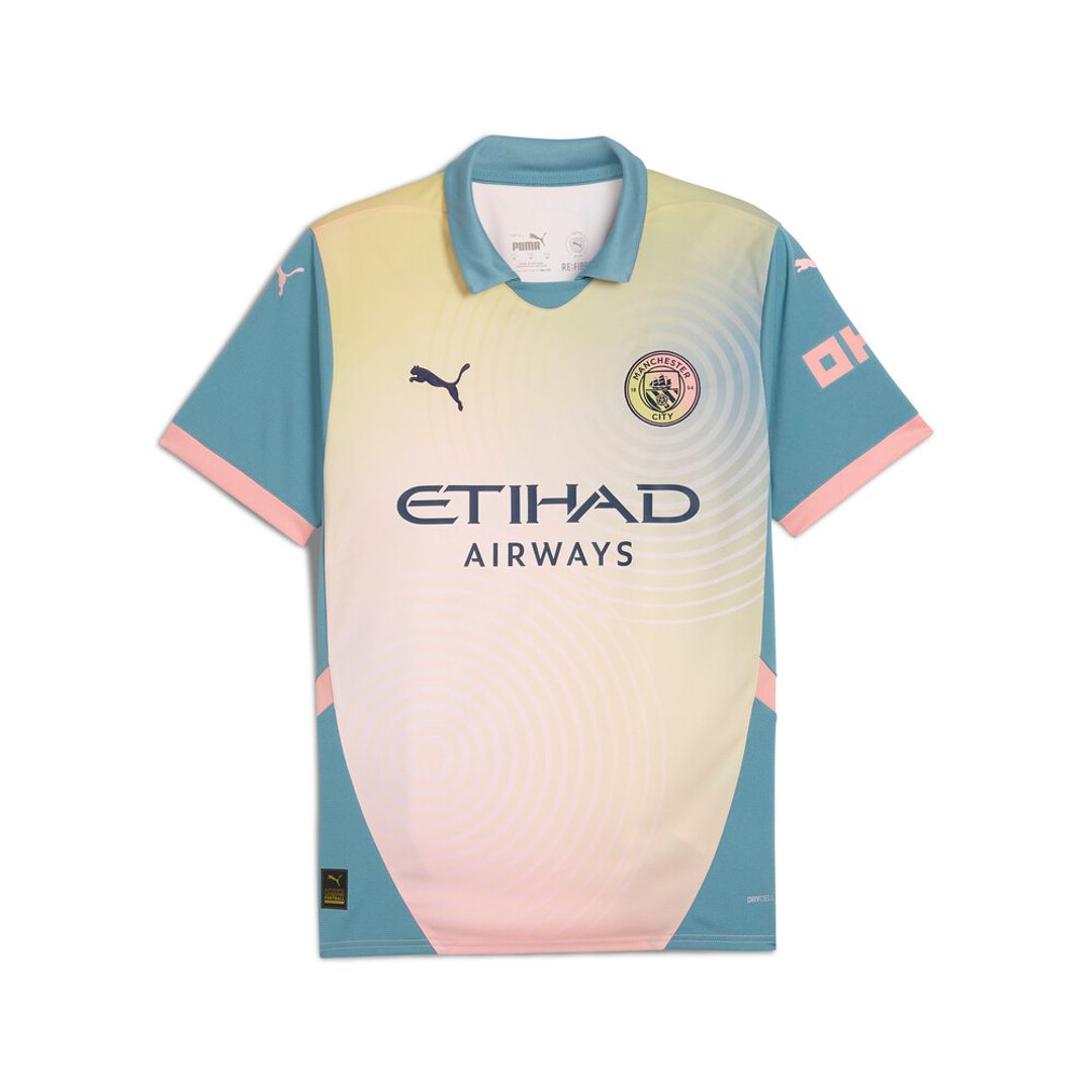 Camiseta Puma Hombre Manchester City 24/25 Cuarta Edición- Rosado-Azul
