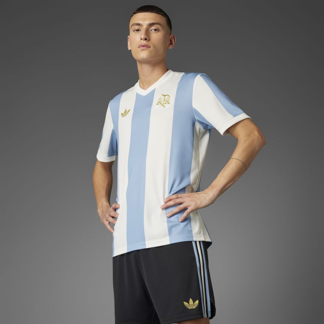 Camiseta adidas Argentina Aniversario-Azul-Blanco