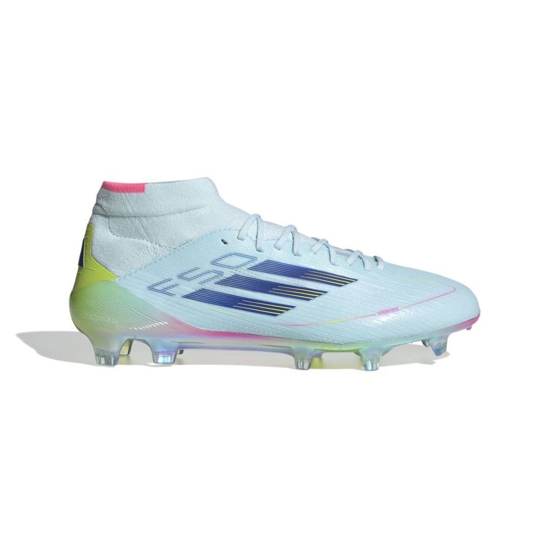 Guayos adidas Mujer F50 Elite Mid-Cut 99 Capsule Cesped Natural Seco - Azul-Multicolor