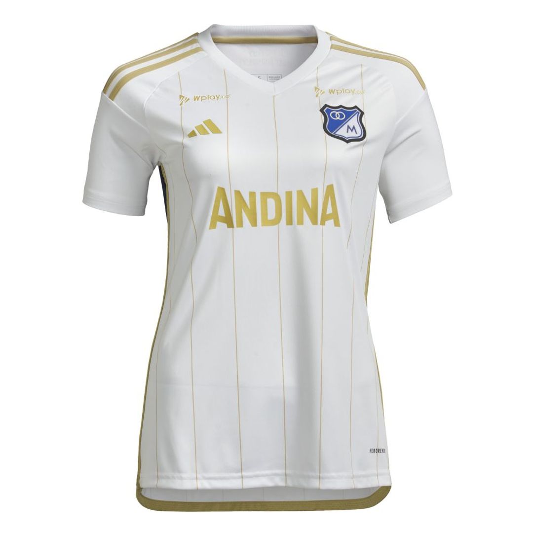 Camiseta adidas Mujer Visitante Millonarios 2024 - Blanco