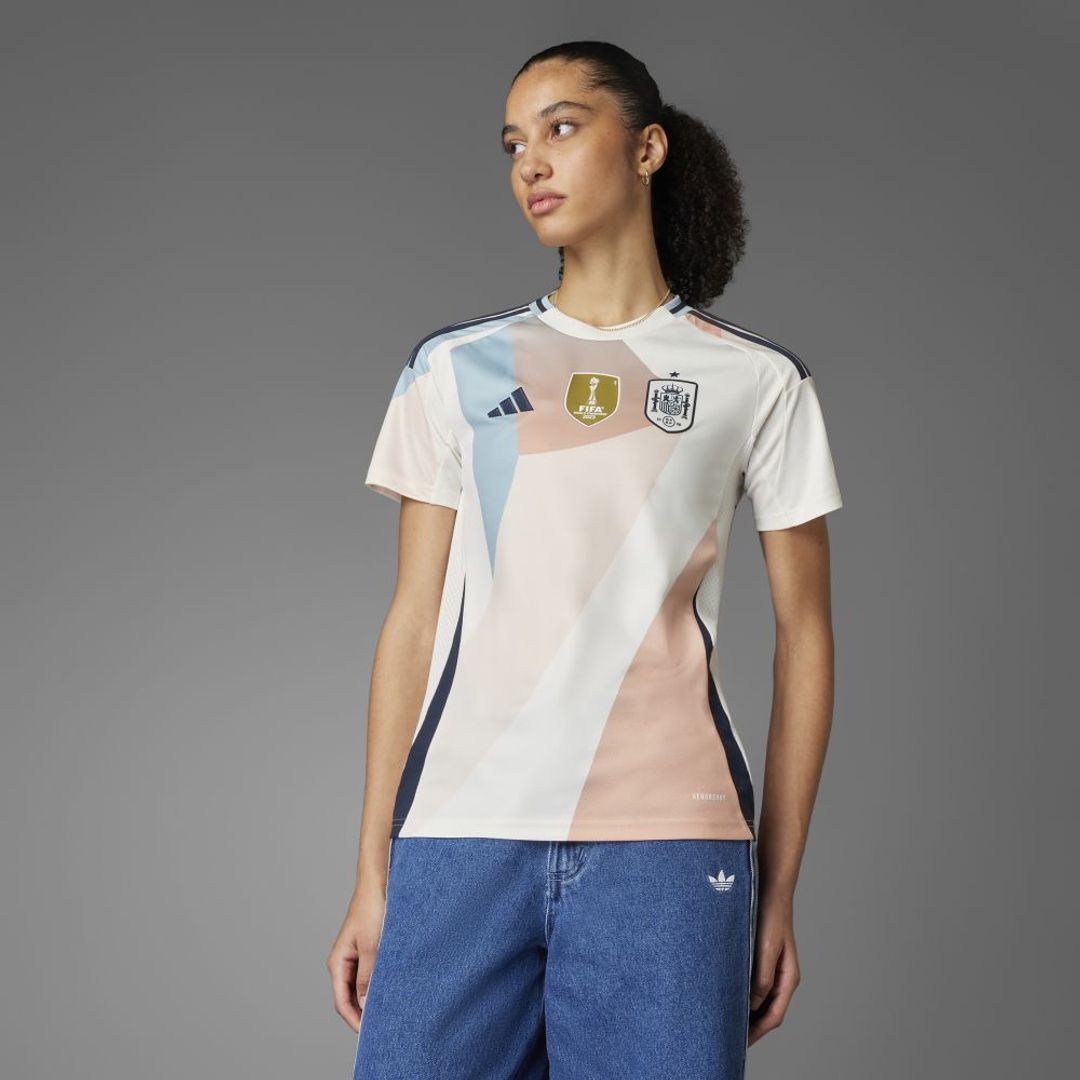Camiseta adidas Mujer Visitante España 25 (Equipo femenino)-Multicolor