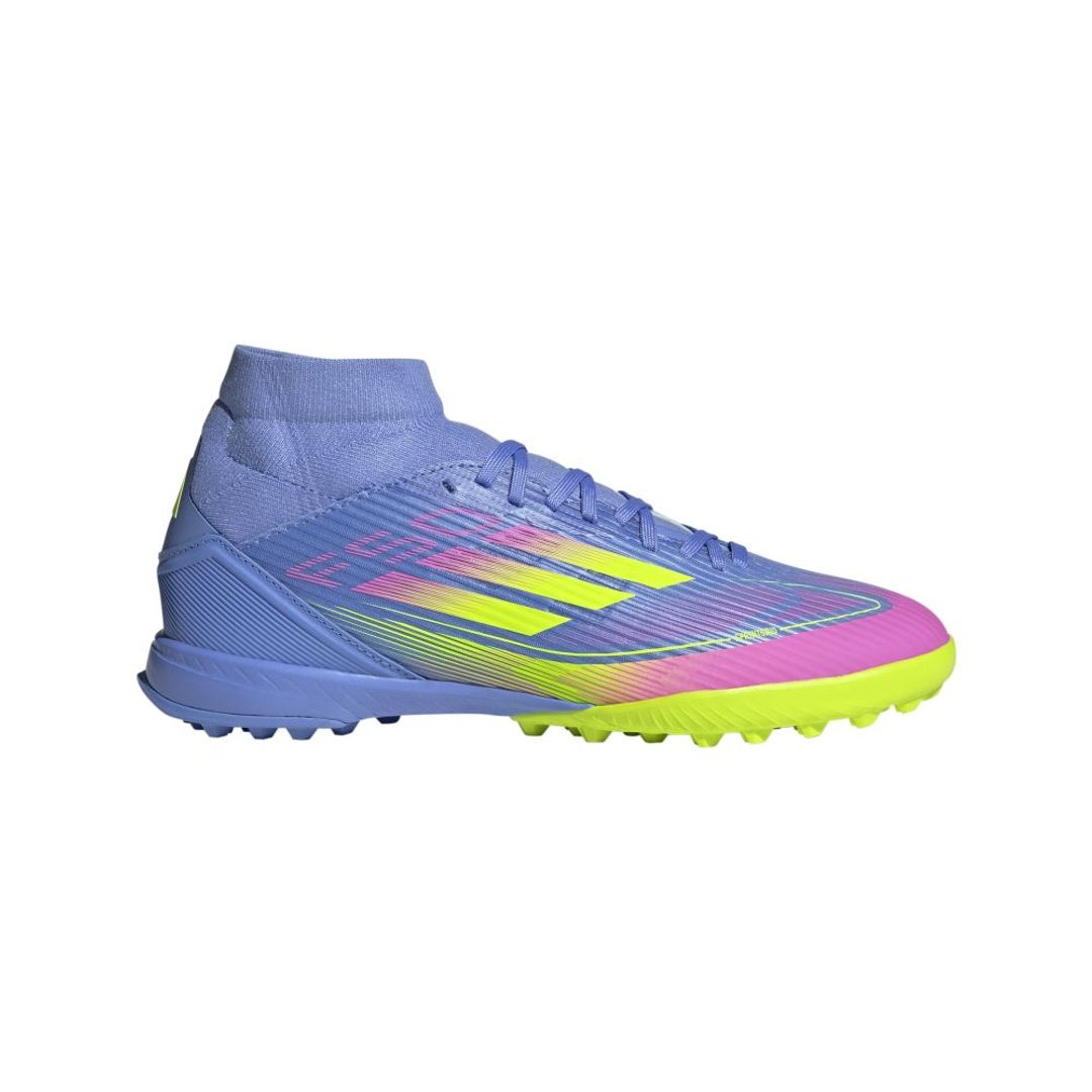 Guayos adidas Mujer F50 League Pasto Sintético-Azul- Multicolor