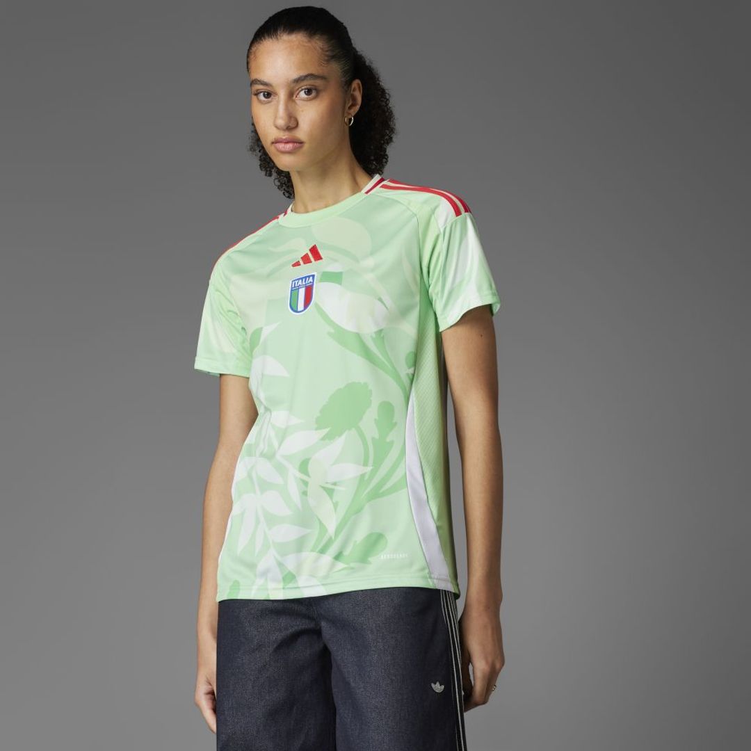 Camiseta adidas Mujer Visitante Italia 25 (Equipo femenino)-Verde