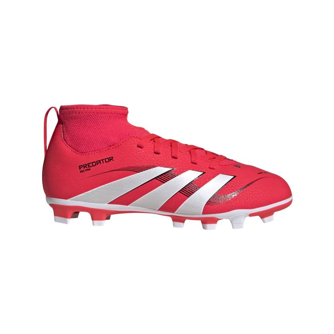 Guayos adidas Kids Predator Club Sock Fg/Mg-Rojo-Blanco